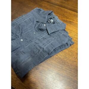 Rock & Republic Y2K Western Shirt Mens Large Grey Black Denim Button Down Cotton